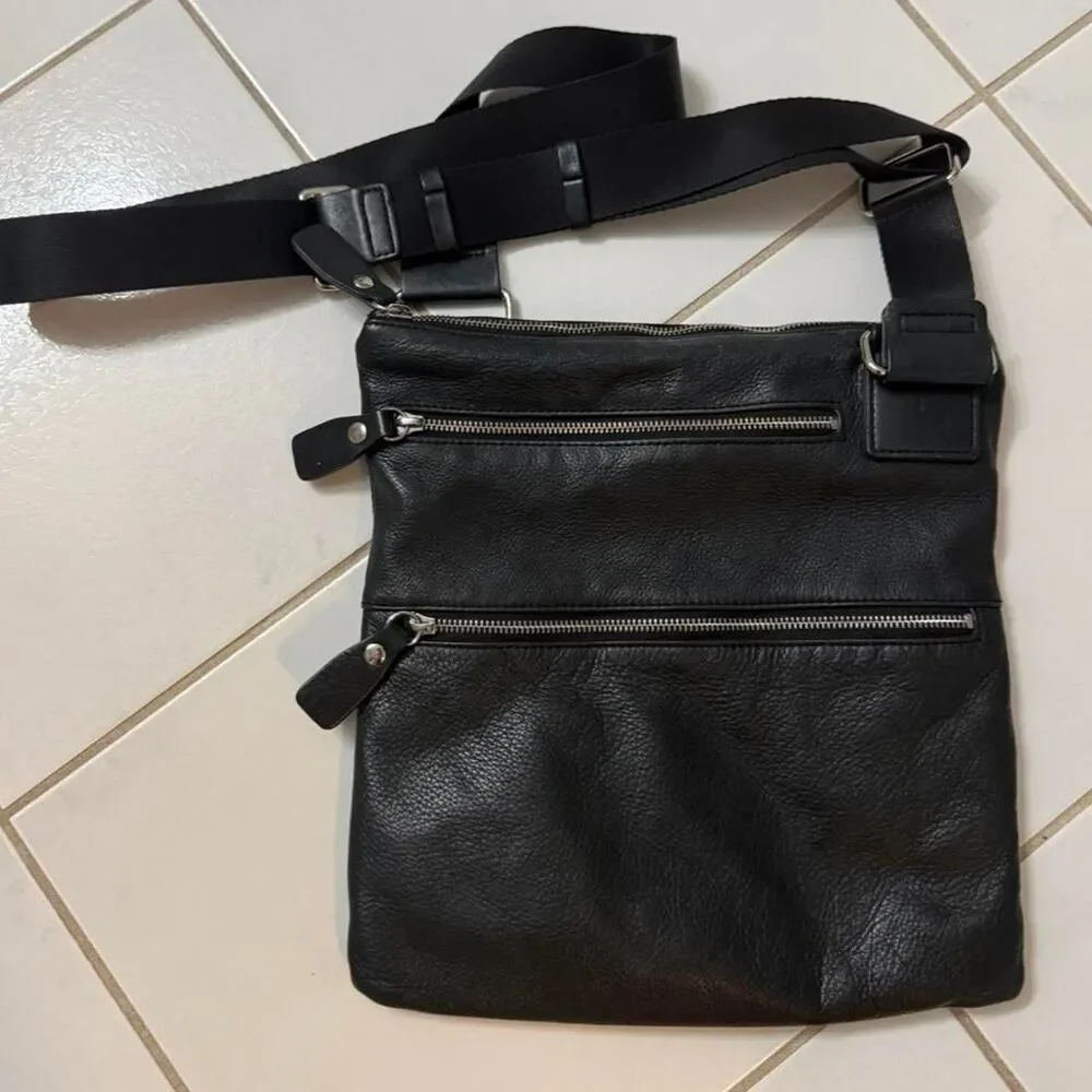 Crossbody Black Leather Bag